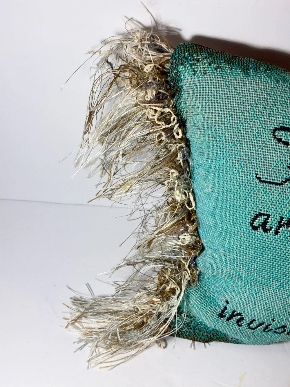 Vintage Manual Woodworkers & Weavers “Friends Are Angels” Decorative Pillow